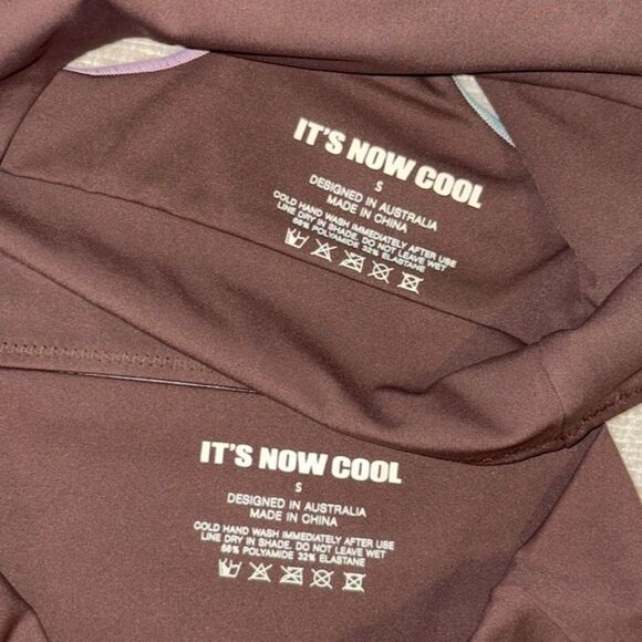 Its Now Cool Bikini Set The Contour Crop Surf Top High-Waist Bottoms Small NEW - Picture 10 of 12